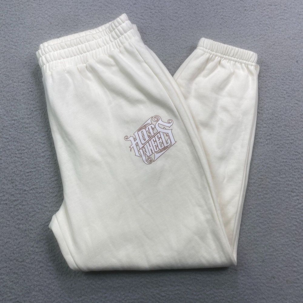 Hot Wheels X‎ Forever 21 Sweatpants Womens 1X White Comfort Athleisure Outdoor